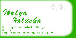 ibolya haluska business card